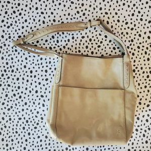 Frye Cream Woven Strap Purse